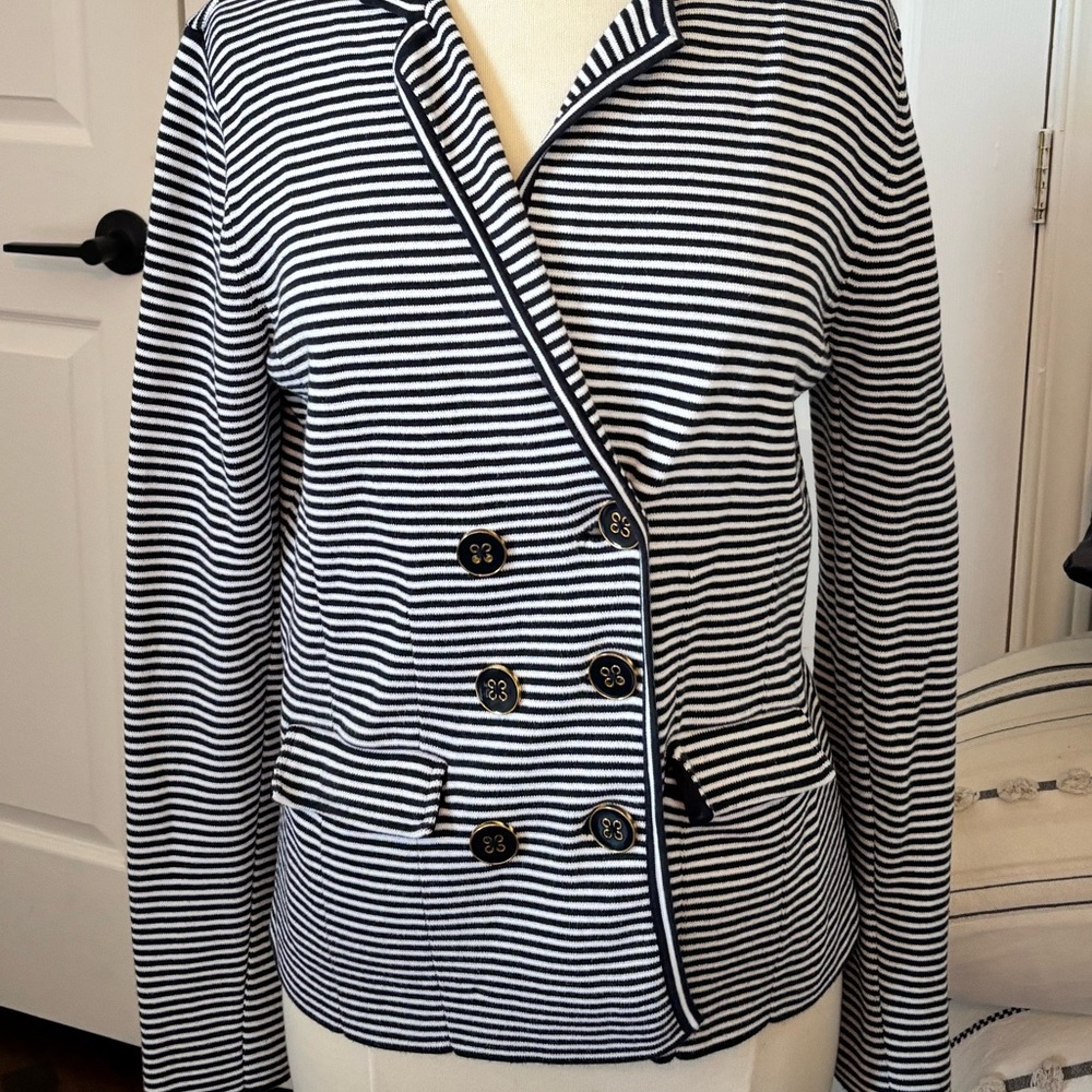 Contemporaine Black and White Striped jacket
